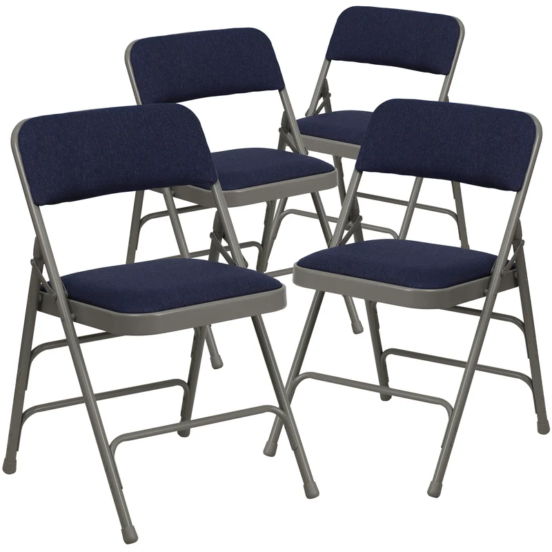 4 Pack Home & Office Portable Party Events Padded Metal Folding Chair