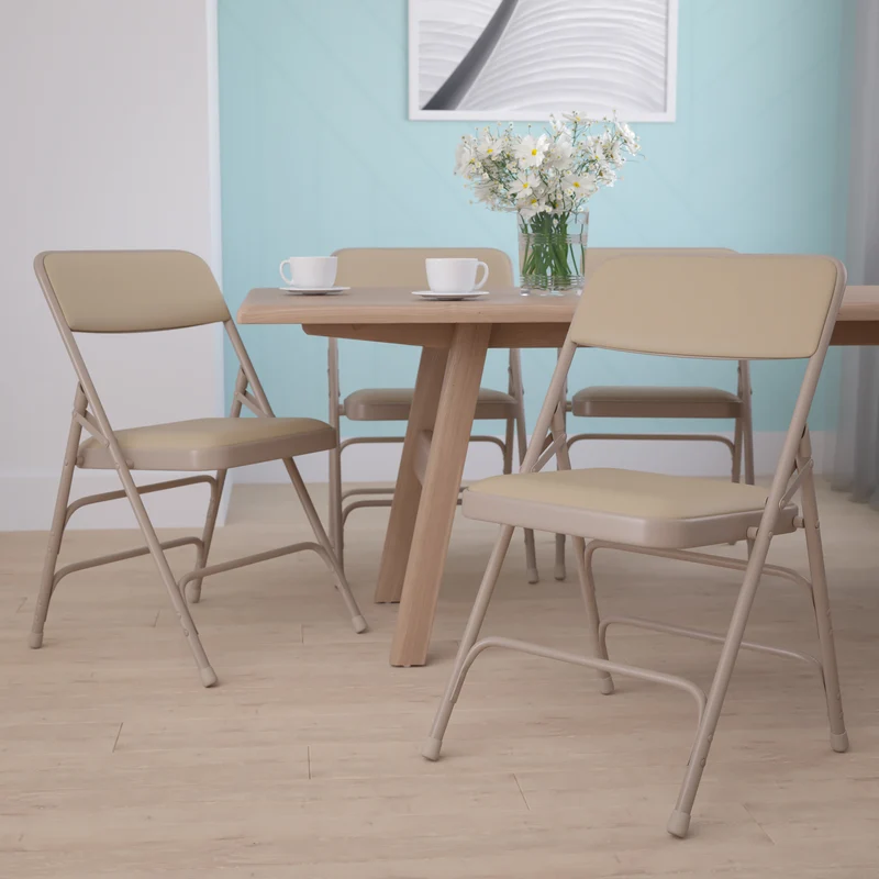 4 Pack Home & Office Portable Party Events Padded Metal Folding Chair