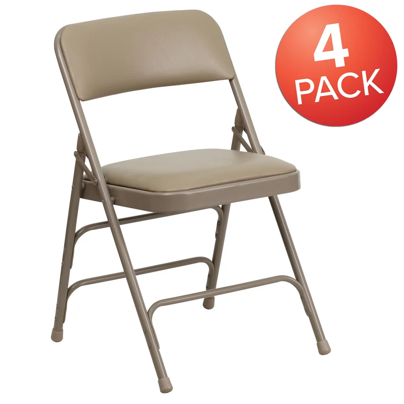 4 Pack Home & Office Portable Party Events Padded Metal Folding Chair