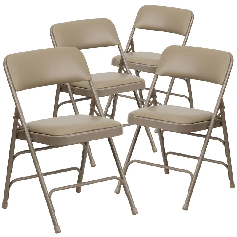 4 Pack Home & Office Portable Party Events Padded Metal Folding Chair