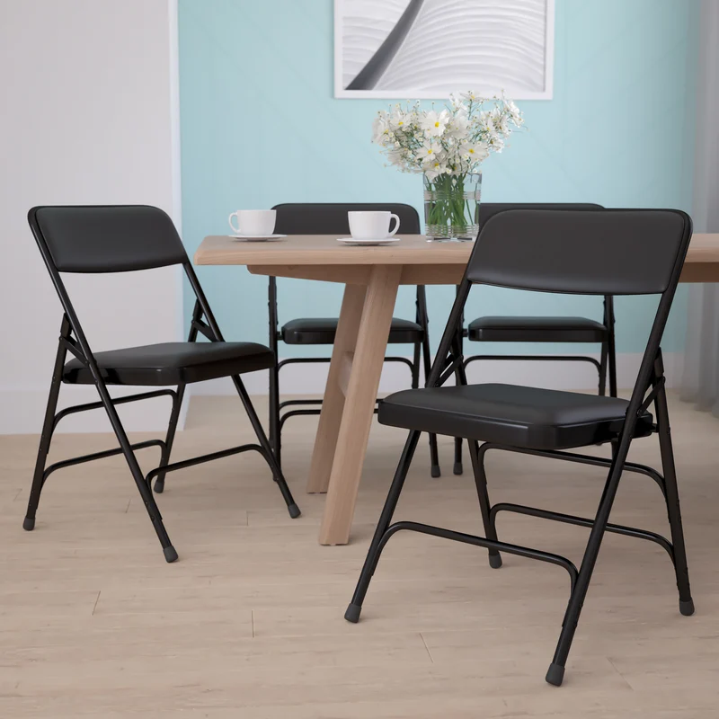4 Pack Home & Office Portable Party Events Padded Metal Folding Chair