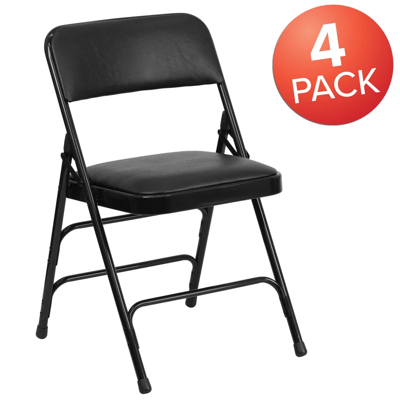 4 Pack Home & Office Portable Party Events Padded Metal Folding Chair