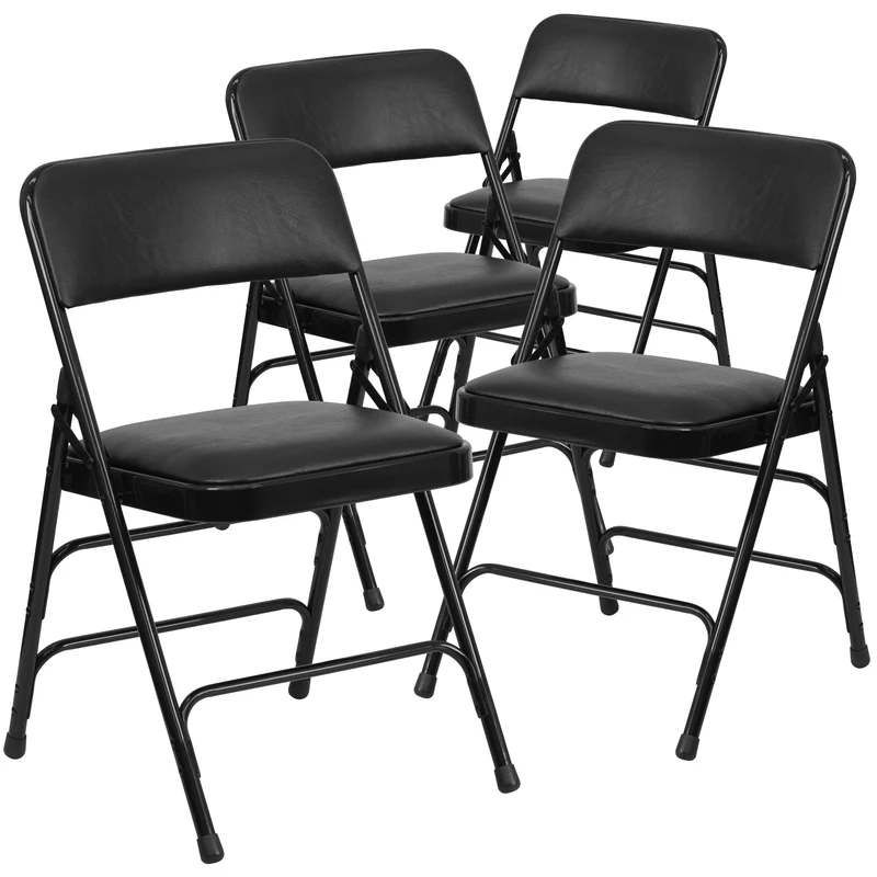 4 Pack Home & Office Portable Party Events Padded Metal Folding Chair