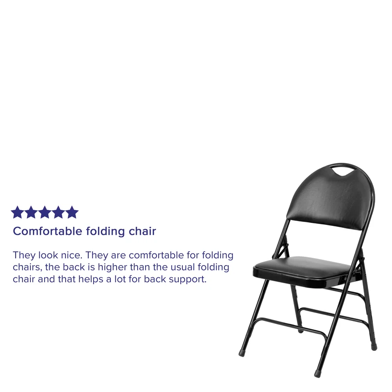 4 Pack Home & Office Easy-Carry Party Events Padded Folding Chair