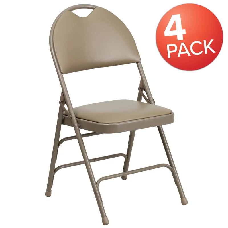 4 Pack Home & Office Easy-Carry Party Events Padded Folding Chair