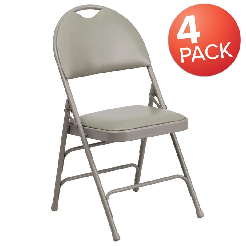 4 Pack Home & Office Easy-Carry Party Events Padded Folding Chair