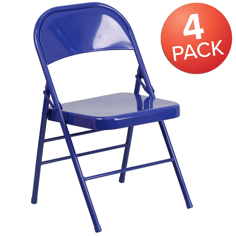 4 Pack Colorful Metal Folding Chair Teen and Event Seating