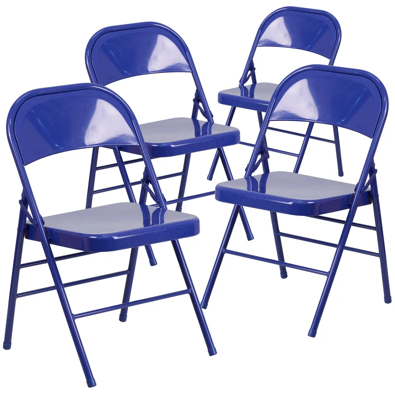4 Pack Colorful Metal Folding Chair Teen and Event Seating