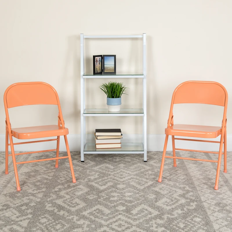 4 Pack Colorful Metal Folding Chair Teen and Event Seating