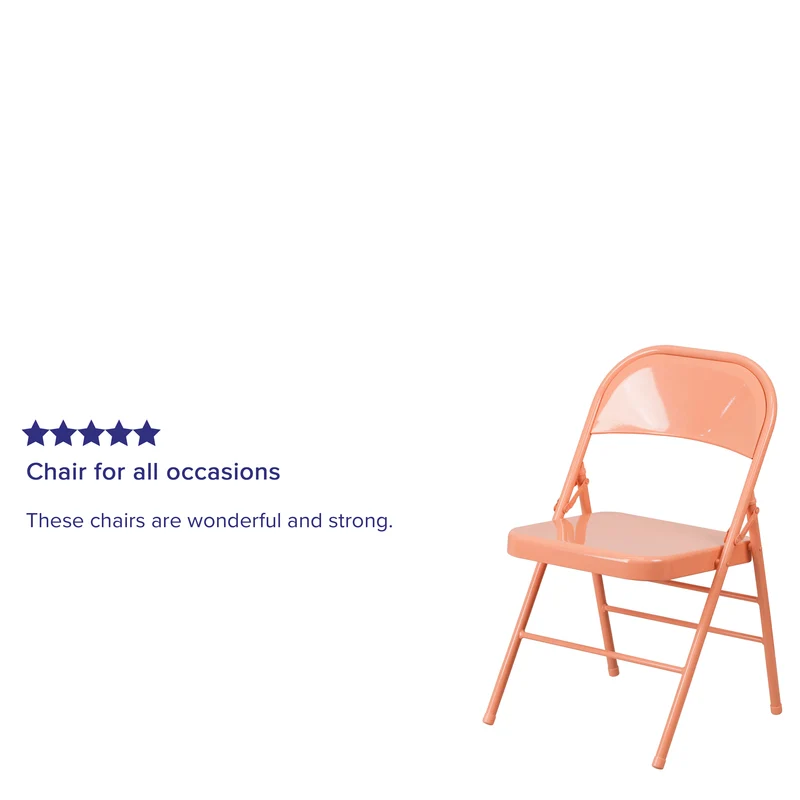 4 Pack Colorful Metal Folding Chair Teen and Event Seating
