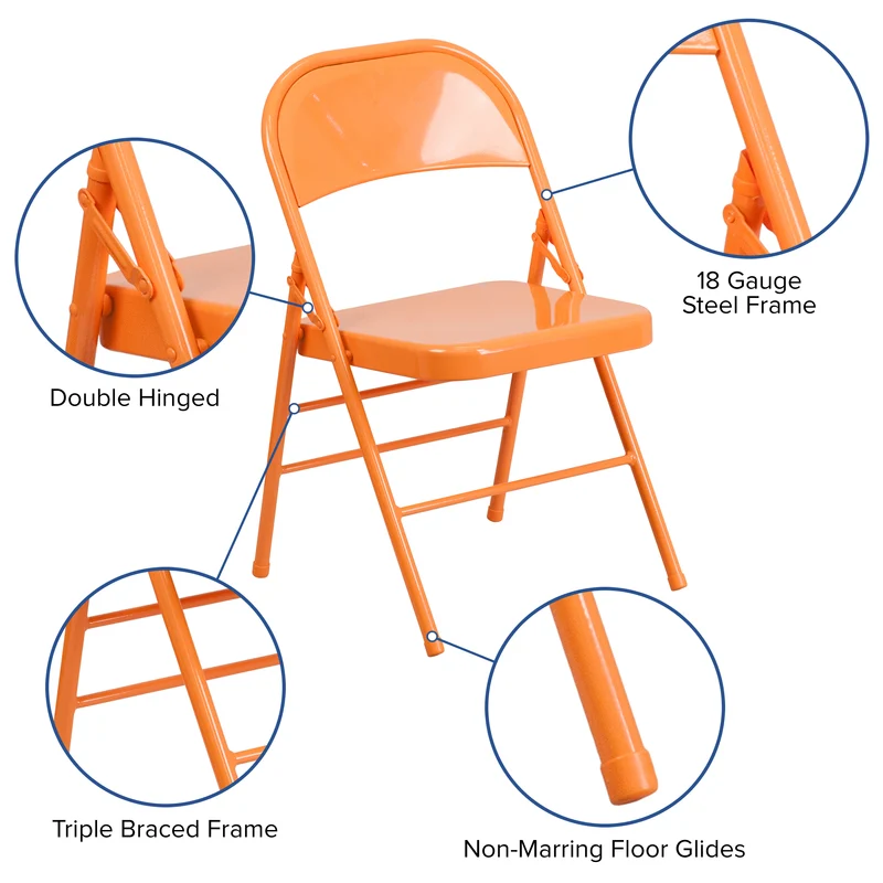 4 Pack Colorful Metal Folding Chair Teen and Event Seating