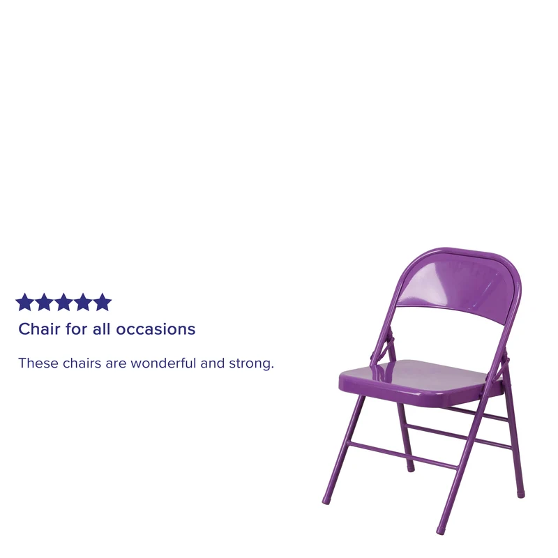 4 Pack Colorful Metal Folding Chair Teen and Event Seating