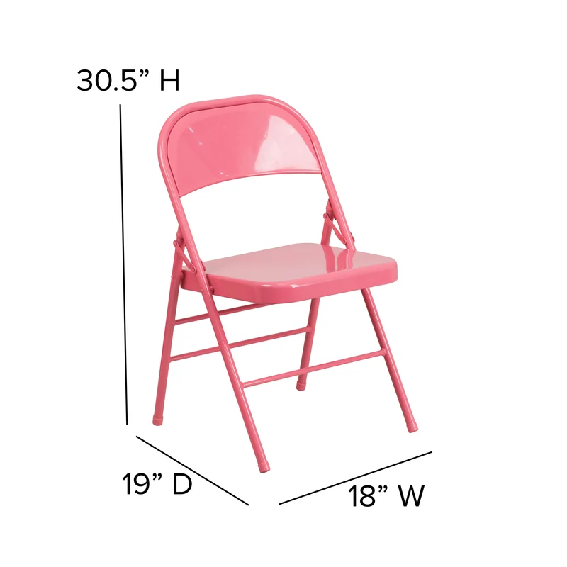 4 Pack Colorful Metal Folding Chair Teen and Event Seating