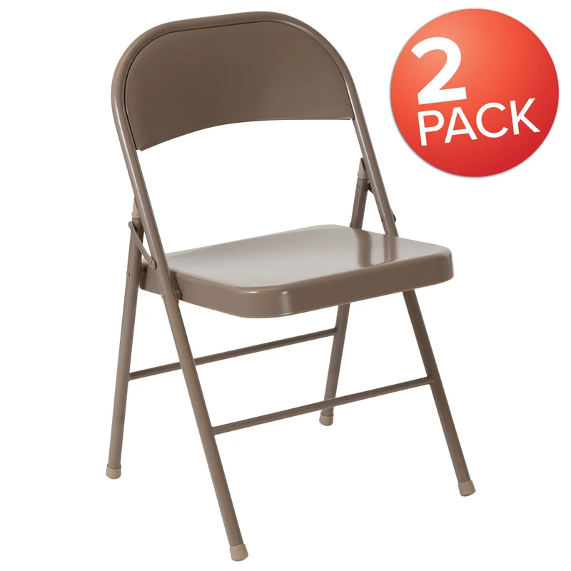 2 Pack Home & Office Double Braced Party Events Steel Metal Folding Chair