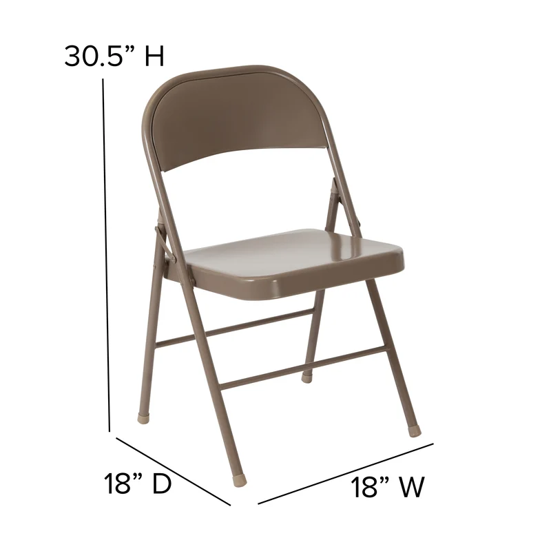 2 Pack Home & Office Double Braced Party Events Steel Metal Folding Chair