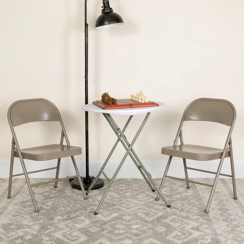 2 Pack Home & Office Double Braced Party Events Steel Metal Folding Chair