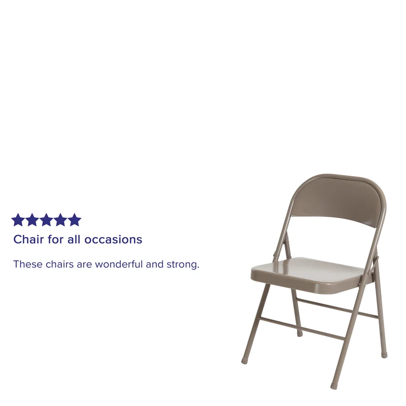 2 Pack Home & Office Double Braced Party Events Steel Metal Folding Chair