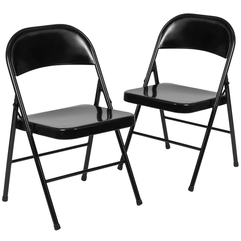 2 Pack Home & Office Double Braced Party Events Steel Metal Folding Chair