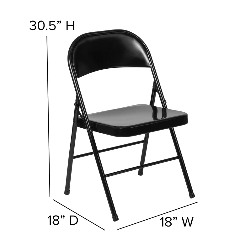 2 Pack Home & Office Double Braced Party Events Steel Metal Folding Chair