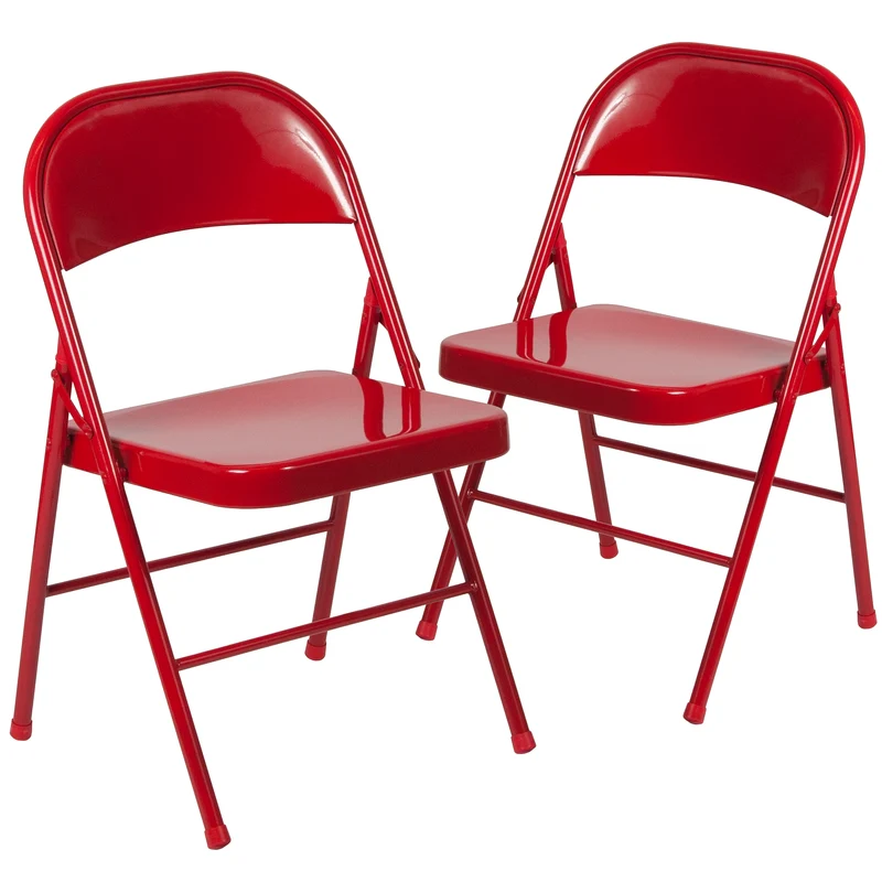 2 Pack Home & Office Double Braced Party Events Steel Metal Folding Chair