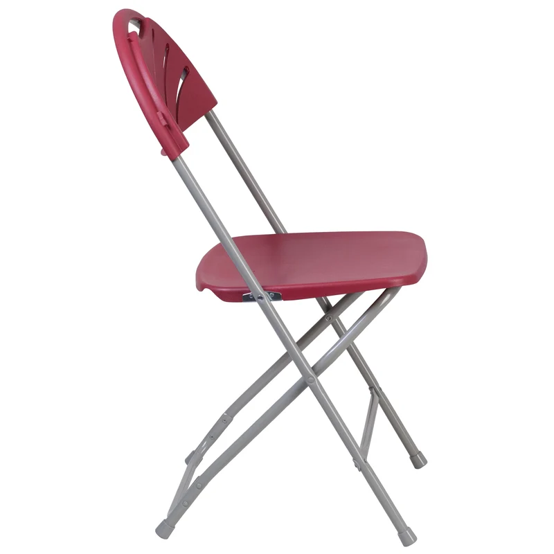 2 Pack Wedding Party Event Fan Back Plastic Folding Chair Home Office