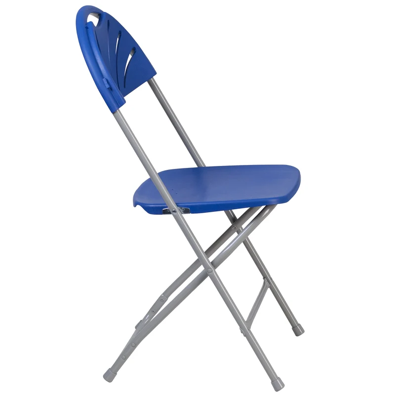 2 Pack Wedding Party Event Fan Back Plastic Folding Chair Home Office