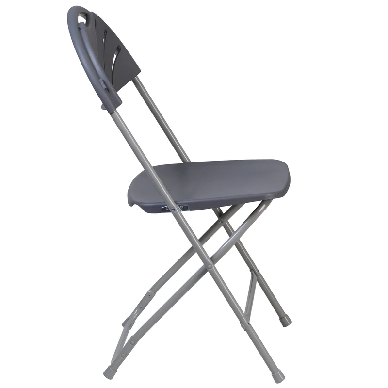 2 Pack Wedding Party Event Fan Back Plastic Folding Chair Home Office
