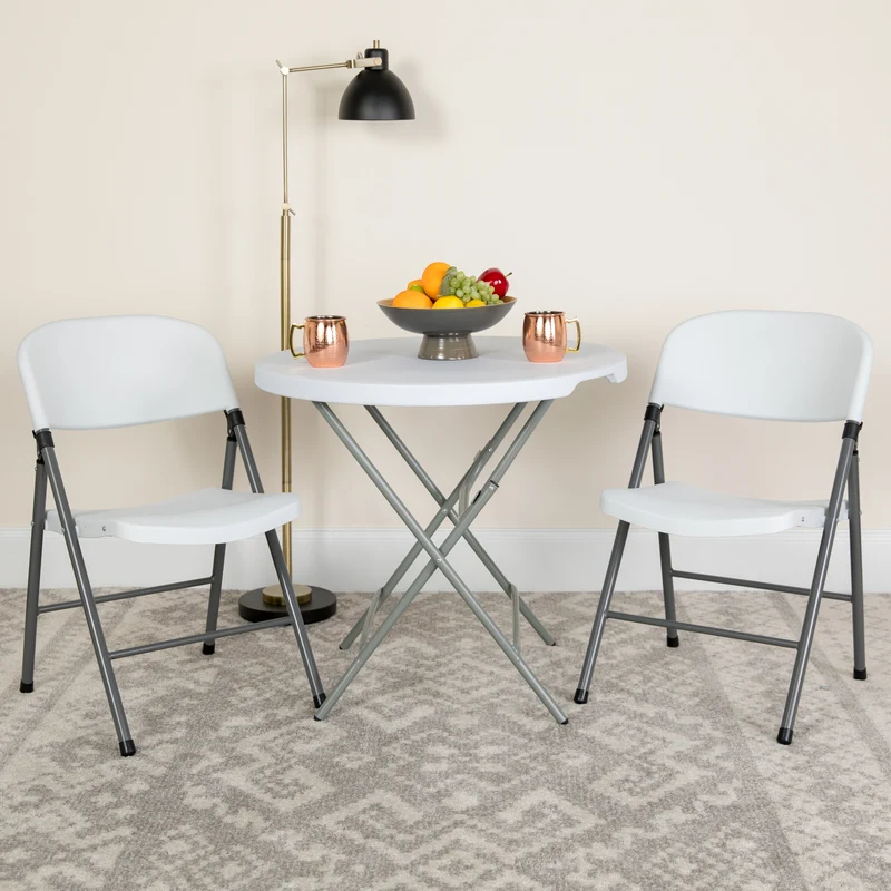 2 Pack Home & Office 330 lb. Capacity Foldable Plastic Chair