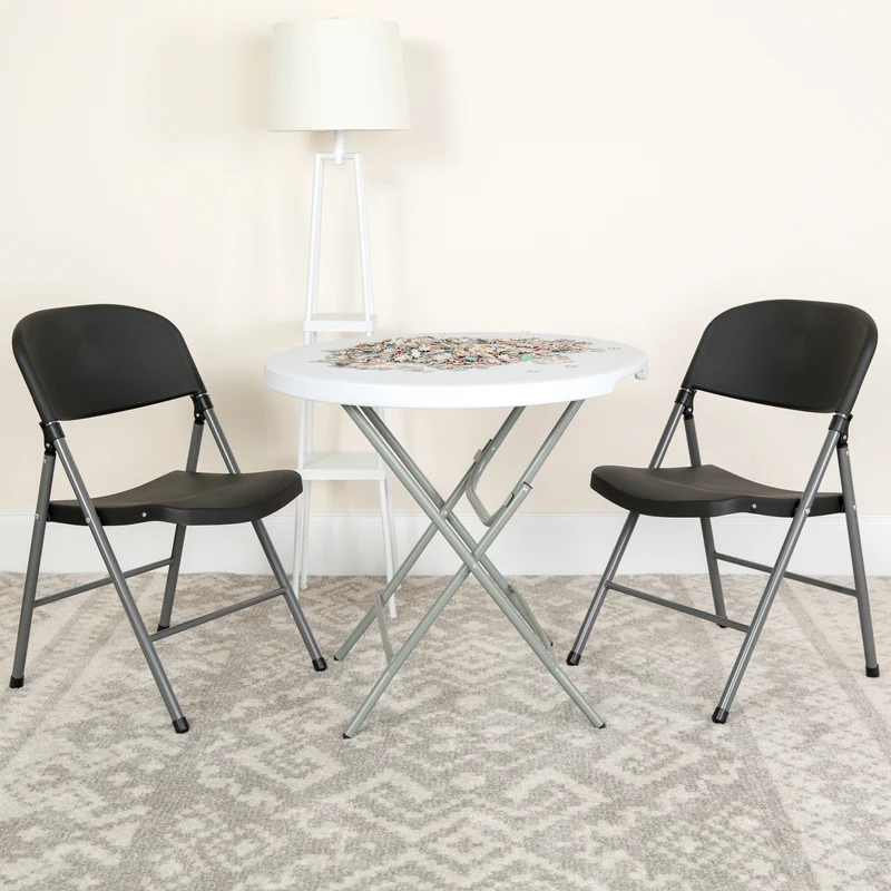 2 Pack Home & Office 330 lb. Capacity Foldable Plastic Chair