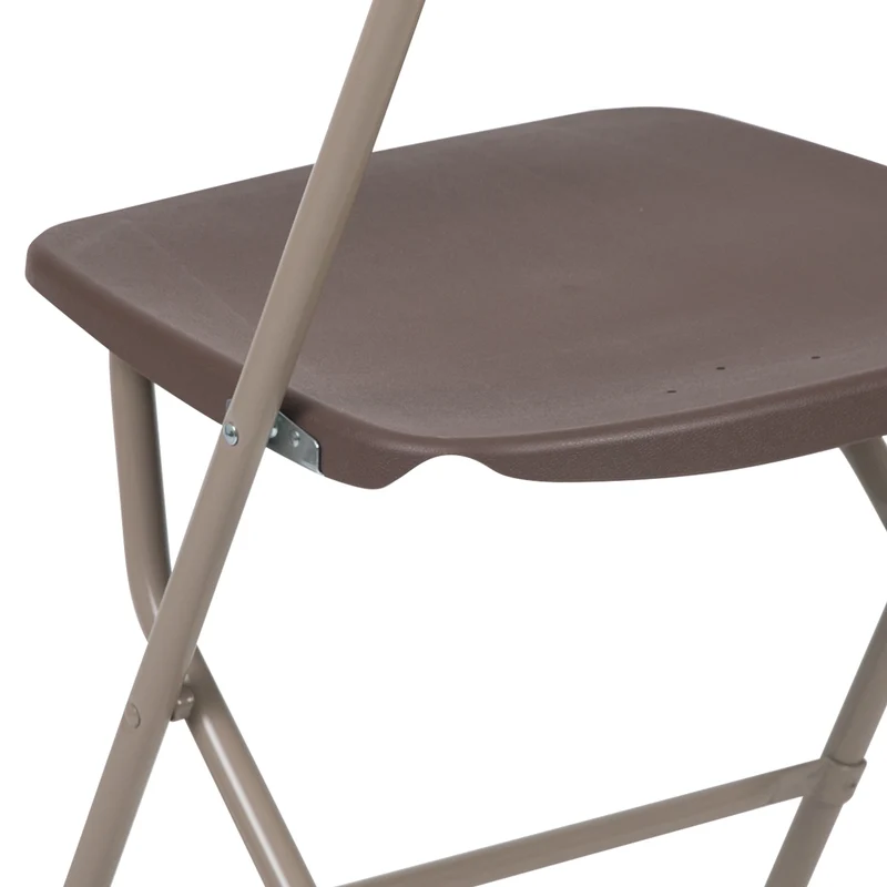 Set of 2 Stackable Folding Plastic Chairs - 650 LB Weight Capacity