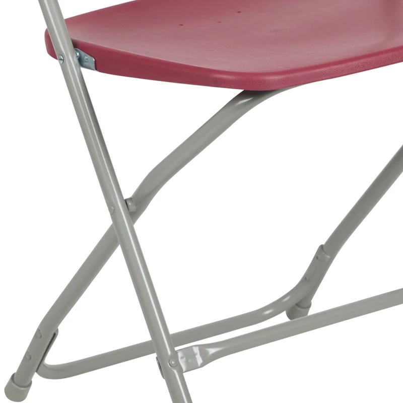 Set of 2 Stackable Folding Plastic Chairs - 650 LB Weight Capacity