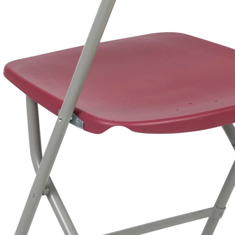 Set of 2 Stackable Folding Plastic Chairs - 650 LB Weight Capacity