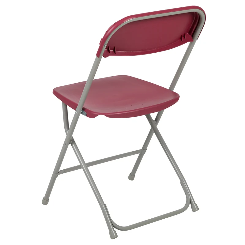 Set of 2 Stackable Folding Plastic Chairs - 650 LB Weight Capacity