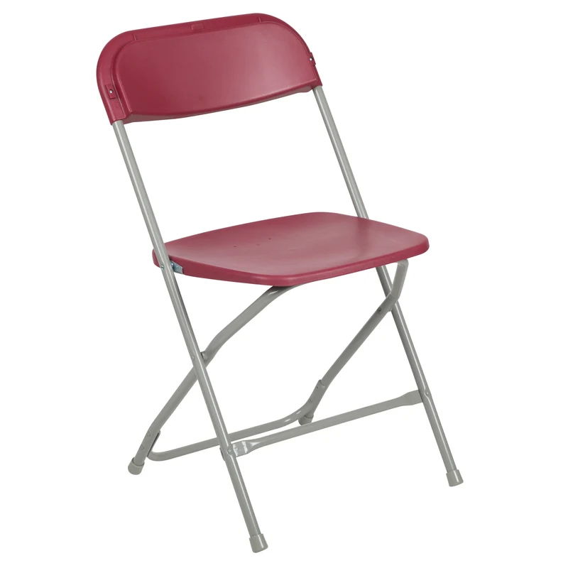 Set of 2 Stackable Folding Plastic Chairs - 650 LB Weight Capacity