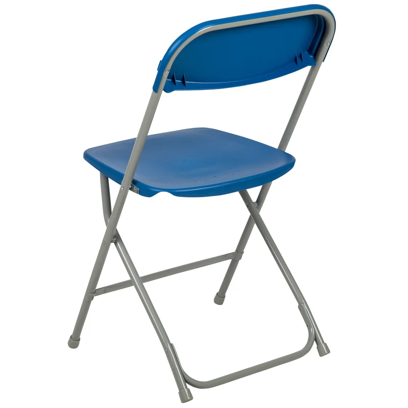 Set of 2 Stackable Folding Plastic Chairs - 650 LB Weight Capacity