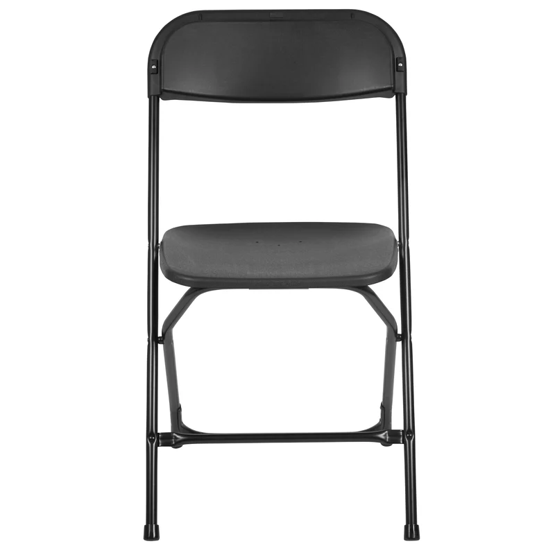 Set of 2 Stackable Folding Plastic Chairs - 650 LB Weight Capacity