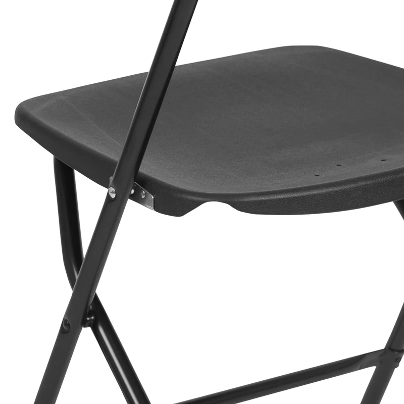 Set of 2 Stackable Folding Plastic Chairs - 650 LB Weight Capacity
