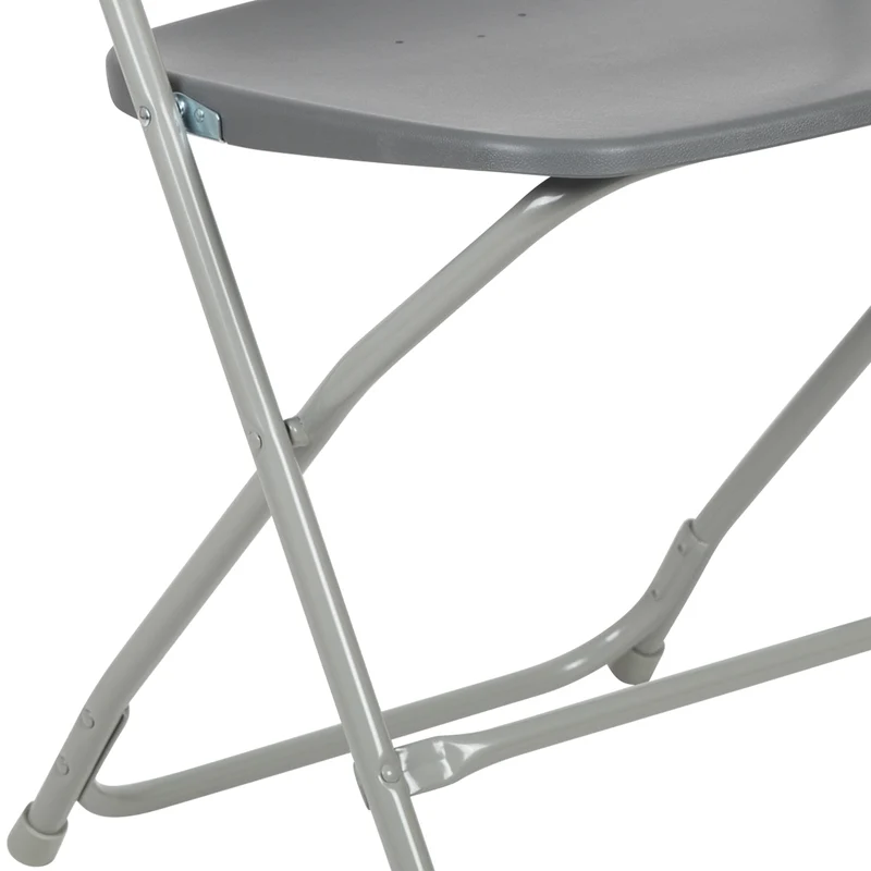 Set of 2 Stackable Folding Plastic Chairs - 650 LB Weight Capacity