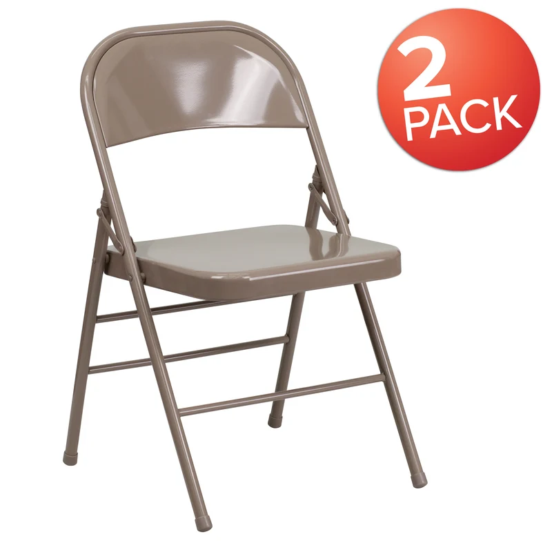 2 Pack Home & Office Portable Party Events Steel Metal Folding Chair