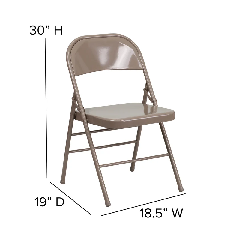 2 Pack Home & Office Portable Party Events Steel Metal Folding Chair