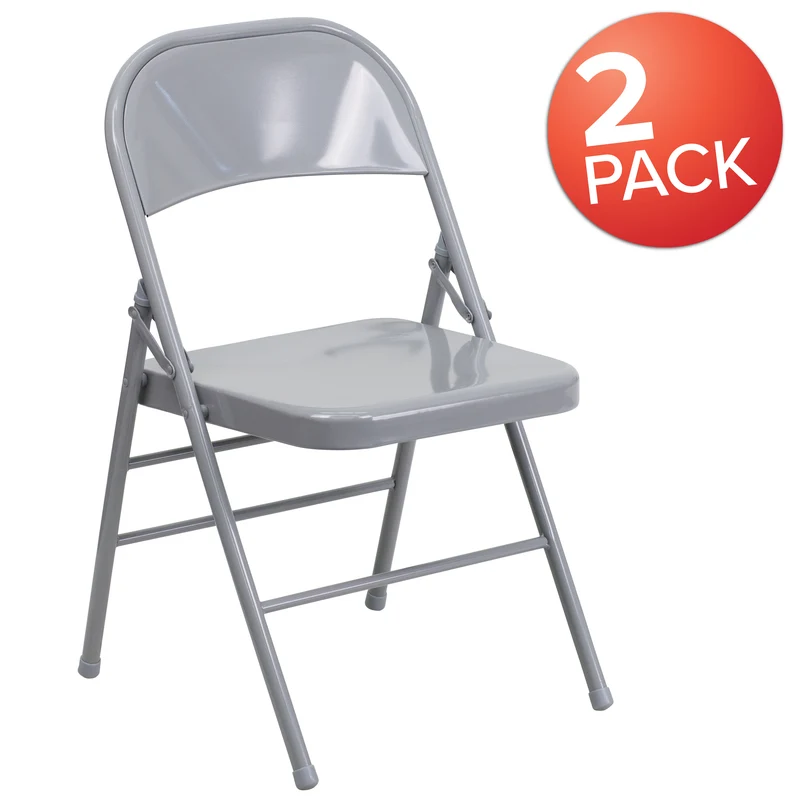 2 Pack Home & Office Portable Party Events Steel Metal Folding Chair