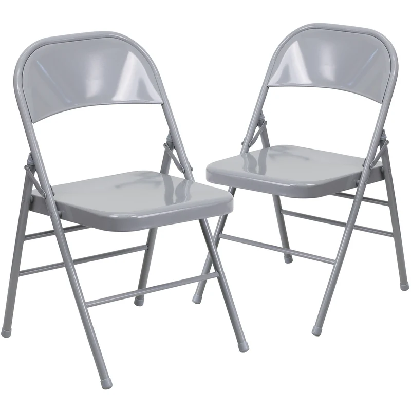2 Pack Home & Office Portable Party Events Steel Metal Folding Chair