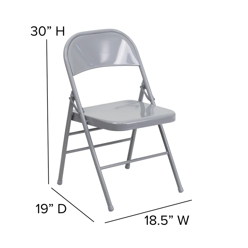 2 Pack Home & Office Portable Party Events Steel Metal Folding Chair