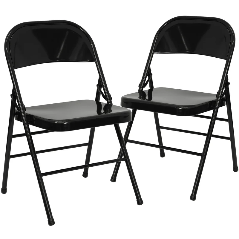 2 Pack Home & Office Portable Party Events Steel Metal Folding Chair