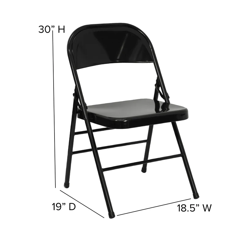 2 Pack Home & Office Portable Party Events Steel Metal Folding Chair