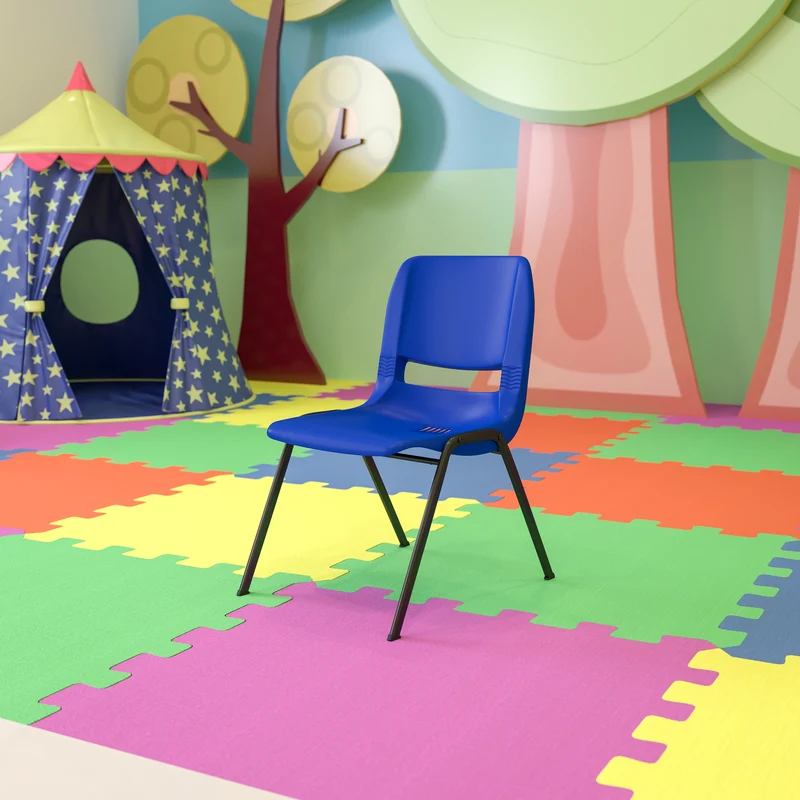 Ergonomic Kid's Shell Stack Chair - 14" Seat Daycare Home School