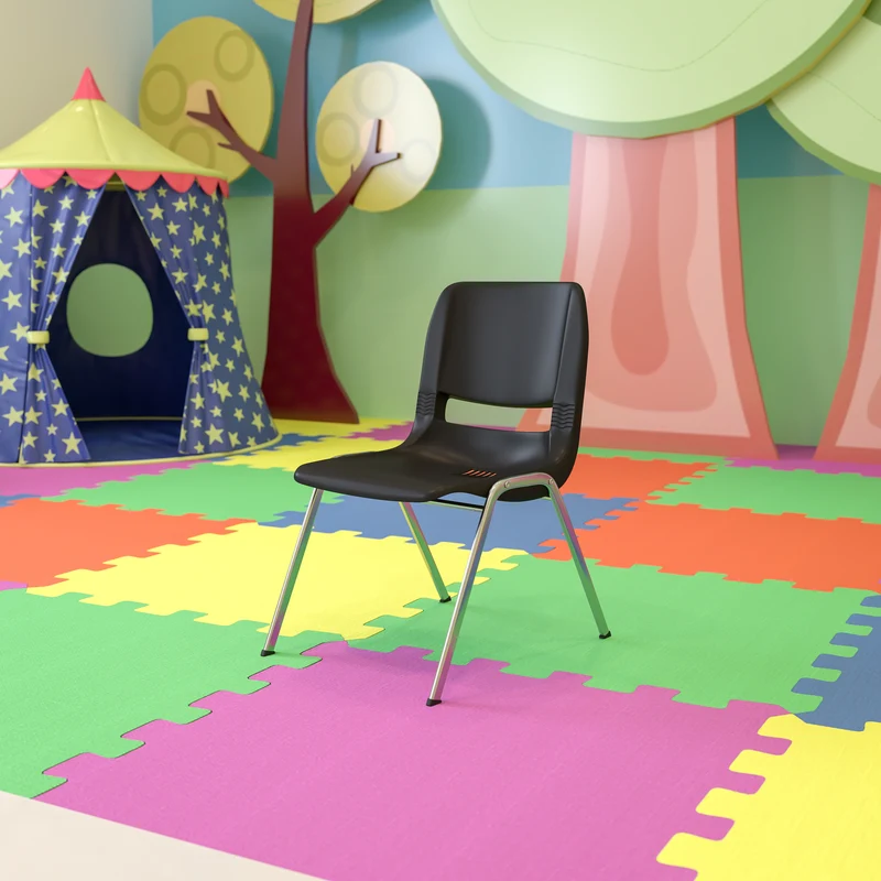 Ergonomic Kid's Shell Stack Chair - 14" Seat Daycare Home School