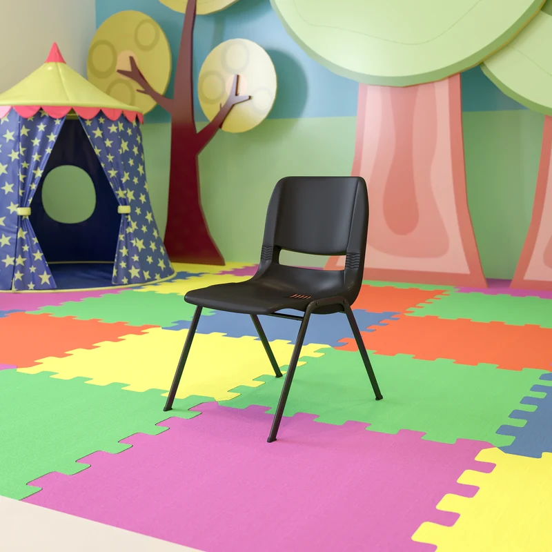 Ergonomic Kid's Shell Stack Chair - 14" Seat Daycare Home School
