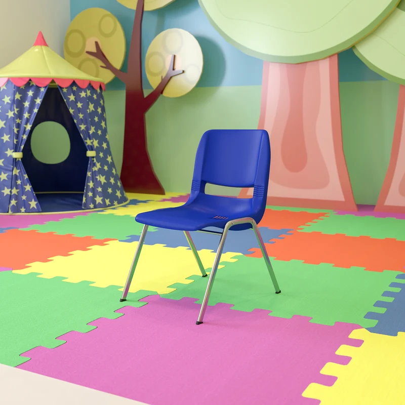 Ergonomic Kid's Shell Stack Chair - 14" Seat Daycare Home School