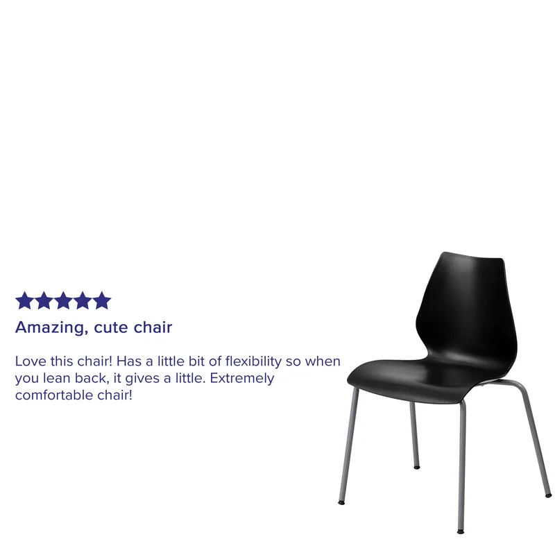 Multipurpose Home Office Stack Chair with Lumbar Support